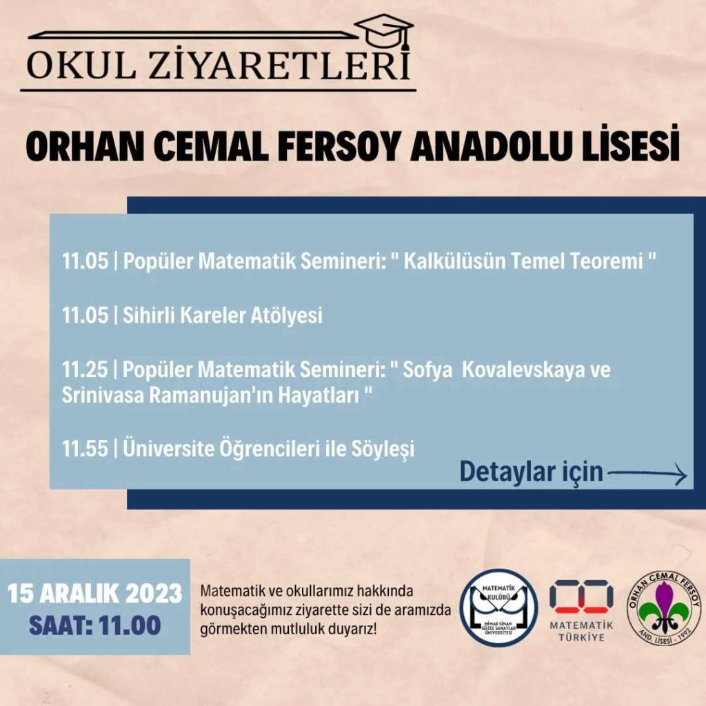 Okul Ziyaretleri: Orhan Cemal Fersoy Anadolu Lisesi